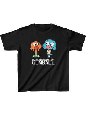 Asmedo Çocuk Unisex Baskılı T-Shirt - Siyah