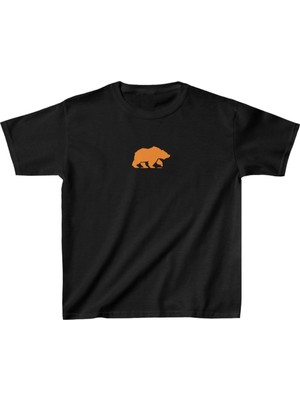 Asmedo Unisex Çocuk Baskılı T-Shirt - Siyah