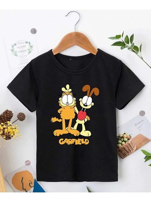 Asmedo Çocuk Unisex Baskılı T-Shirt - Siyah