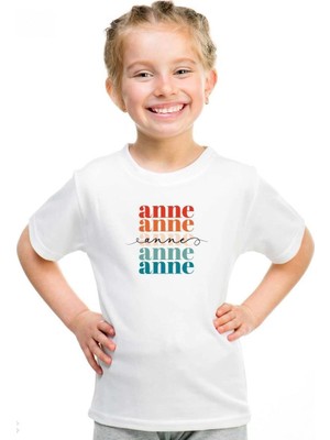 Asmedo Unisex Çocuk Baskılı T-Shirt - Beyaz