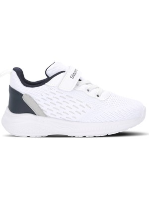 Slazenger Flarex Unisex Çocuk Cırt Cırtlı Koyu Gri / Beyaz Günlük Spor Ayakkabısı