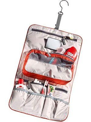 Cekar Store Deuter Wash Bag Iı Makyaj Çantası, Siyah Titanyum, 20 x 31 x 4 cm
