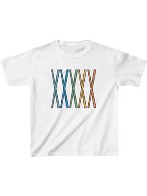 Asmedo Unisex Çocuk Baskılı T-Shirt - Beyaz