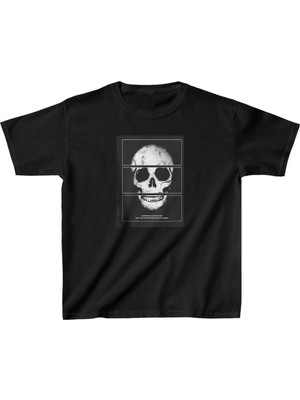 Asmedo Unisex Çocuk Baskılı T-Shirt - Siyah