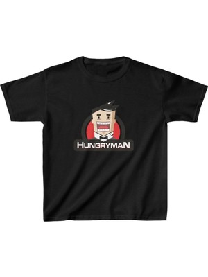 Asmedo Unisex Çocuk Baskılı T-Shirt - Siyah