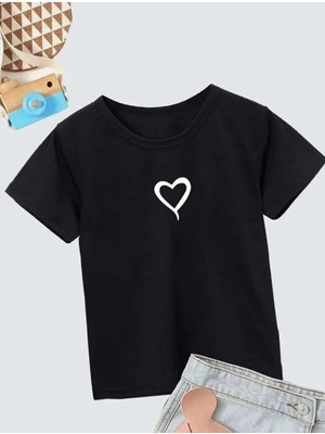 Asmedo Çocuk Unisex Baskılı T-Shirt - Siyah