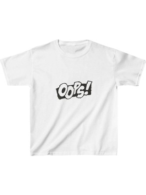 Asmedo Unisex Çocuk Baskılı T-Shirt - Beyaz