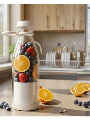 Pileli Store Taşınabilir Blender 380 ml USB Şarjlı Meyve ve Smoothie Hazırlayıcı