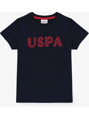 U.S. Polo Assn. Erkek Çocuk Lacivert Bisiklet Yaka Basic Tişört 50325556-VR033