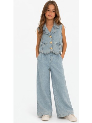 Nk Kids Kız Kot Yelek Takım 26YNK3171051728