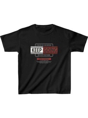 Asmedo Unisex Çocuk Baskılı T-Shirt - Siyah