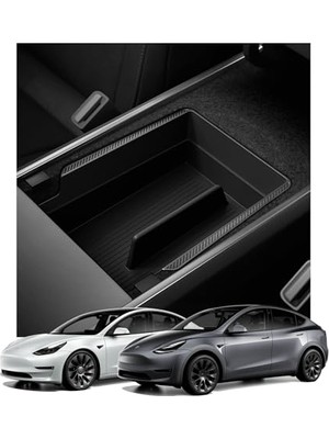 Cekar Store Spigen Tesla Model Y (2024-2023) & Model 3 (2023) Kol Dayama (Kolçak) Konsol Içi Düzenleyici TO224 Black - ACP06258