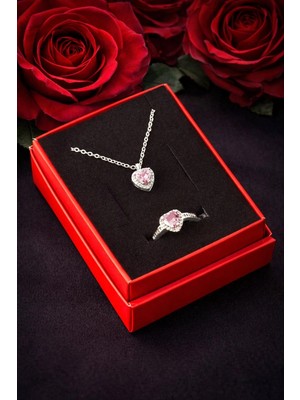 Pileli Store Pnr Kalp Zirkon Taşlı Set Koyle
