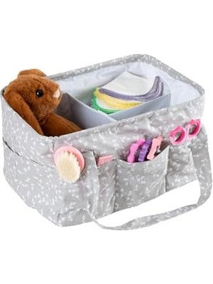 Cekar Store Babyjem Katlamalı Anne&bebek Organizer Gri Çiçek
