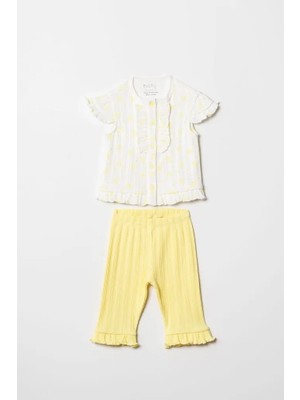 Hafy Baby Fırfırlı, Yazlık, Kız Bebek Alt Üst Penye Takımı