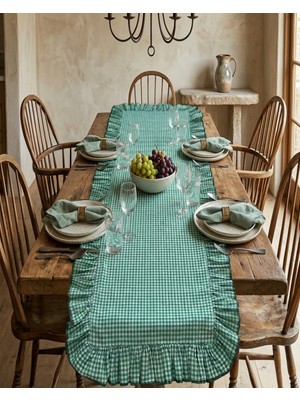 Avira Home Geleneksel Fırfırlı Pötikare Runner 40X120