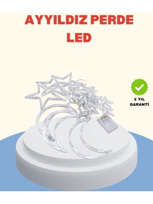 Toyigoo Yıldız Ay Tasarımlı Prizli Perde LED Işık Iç Mekan Dekoru