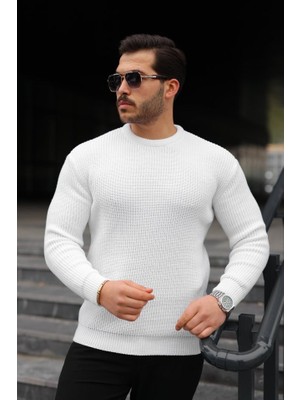 Erkek Bisiklet Yaka Örme Kazak