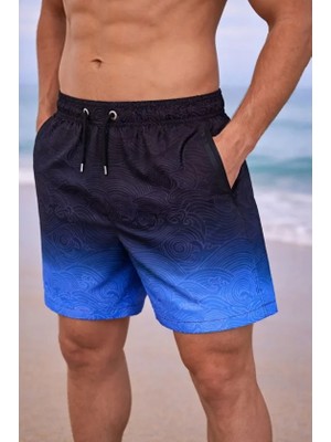 Pileli Store Erkek Deniz Şortu Fermuarlı Cepli File Astarlı Hızlı Kuruyan Premium - Çok Renkli