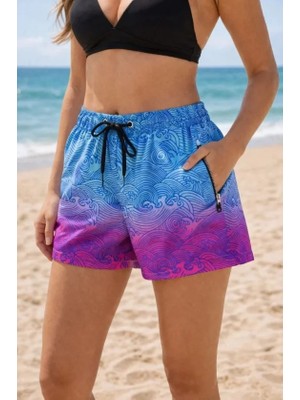 Pileli Store Deniz Şortu Fermuarlı Cepli File Astarlı Hızlı Kuruyan Premium - Çok Renkli