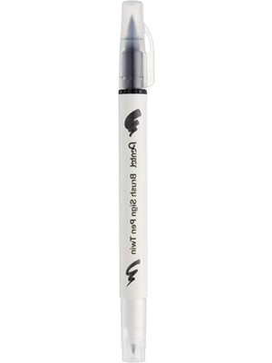 Cekar Store Brush Sing Pen Twin Çift Taraflı Fırça Uçlu Kalem Siyah