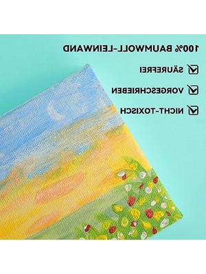 Cekar Store Boyama Için Tuval 5'li Set, Tuval 20 x 20 Cm, Tuval %100 Pamuk, Boyama Tuvali, Tuval Çerçevesi, Akrilik, Sulu Boya, Yağlı Boya Vb. Için Tuval Seti