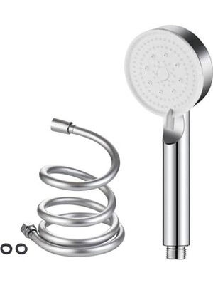 Cekar Store Dark Duş Başlığı Seti - 175 cm Siyah Spiral Banyo Duş Hortumu + 5 Fonksiyonlu Yüksek Basınçlı Su Tsarruflu Siyah El Duşu