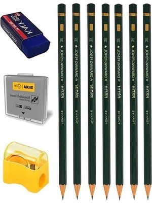 Cekar Store A5 Eskiz Defteri Spralli 50 Yaprak Karakalem Çizim Seti Gölgelendirme Kalemi Hamur Silgi Fatih Dereceli Kalem Hobi Tasarım Seti