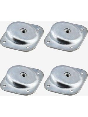 Cekar Store Açılı Metal 4lü Set Mobilya Ayak Bağlantı Aparatı M8 Civatalı Sehpa Masa Ayağı Tabanı Montaj Aparatı