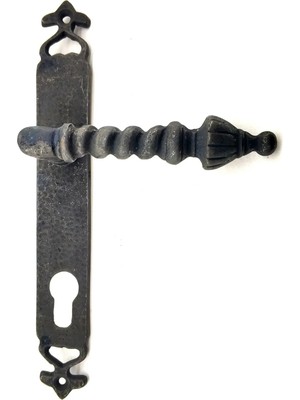 Uslucan Alışveriş Antika Tarz Dekoratif Pirinç Burma Banyo Kapı Kolu - 247X35 Mm, Oksit