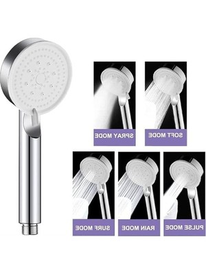 Cekar Store Mayaglory 5 Fonksiyonlu Ayarlanabilir Yüksek Basınçlı Masaj Etkili Duş Seti, Turbo Fan Lite Duş Seti Chrome          [enerji Sınıfı A++]