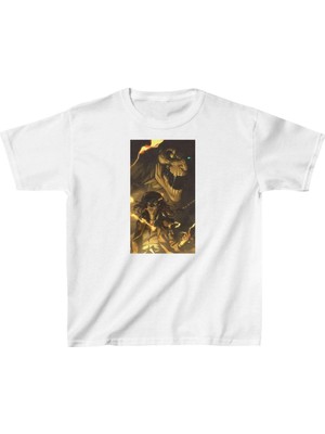 Asmedo Unisex Çocuk Baskılı T-Shirt - Beyaz