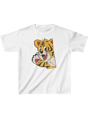 Asmedo Unisex Çocuk Baskılı T-Shirt - Beyaz