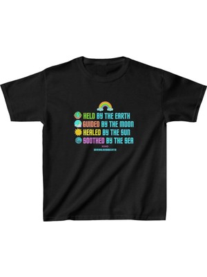 Asmedo Unisex Çocuk Baskılı T-Shirt - Siyah