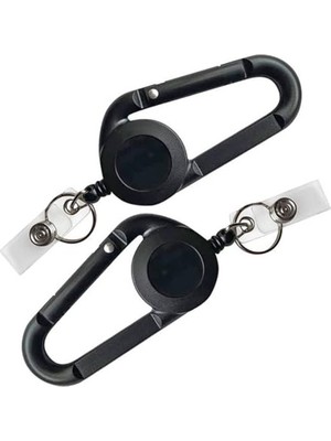 Cekar Store Anahtarlık Uzatılabilir, 65 cm Anahtarlık Uzatılabilir, 2 Çekilebilir Anahtarlık, Yoyo Kimlik, Kimlik Tutucu Için Uzatılabilir, Kart Tutucu Kimlik, Karabina Anahtarlık, Siyah