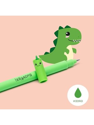 Cekar Store - Silinebilir Jel Kalem, Kağıdı Kullanmadan Mürekkebi Çıkarmak Için Tükenmez Kalem, Isıya Duyarlı Yeşil Mürekkep, 0,7 mm Uç Çapı, Dino Teması