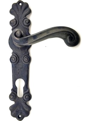 Uslucan Alışveriş Antika Tarz Dekoratif Pirinç Okyanus Yale Kapı Kolu - 230X46 Mm, Oksit