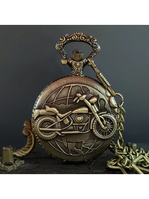 Renas Store Motor Tasarımlı Köstekli Antika Saat
