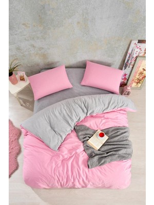 Chic Haven Düz Renk Pembe Çift Kişilik Nev Takımı