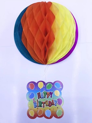 Renas Store Kağıt Süs Happy Birthday Dekor 55 CM-0748