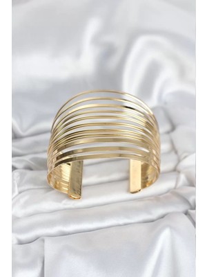 Renas Store Gold Renk Pirinç Kaburga Model Kadın Bileklik - TJ-BB8065