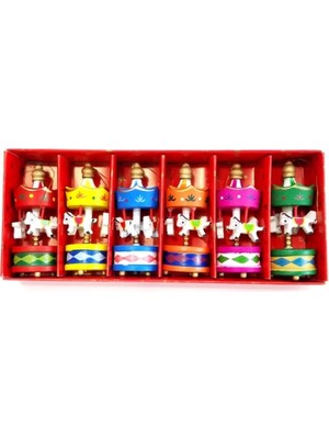 Renas Store Mini Ahşap 6 Lı Atli Karinca Renkli