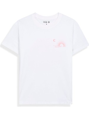 LTB Sırt Baskılı Relaxed Beyaz T-Shırt