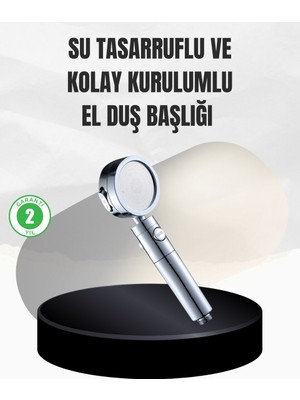 Northcity Kolay Montajlı 3 Modlu Yüksek Basınç Duş Başlığı - Spa Kalitesinde Duş
