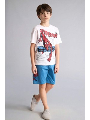 DeFacto %100 Pamuk Kolsuz Ayıcıklı Regular Fit 2'li Ekru Pijama Takımı Kız Çocuk H4107A826HS