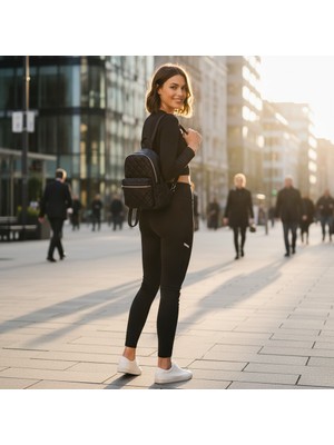 Mg Concept Kadın Sırt Çantası Kapitone Desenli Günlük Kullanım Okul Çantası Şık Fermuarlı Orta Boy Backpack
