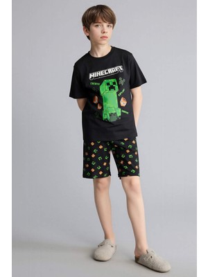 DeFacto Minecraft Regular Fit 2'li Pijama Takımı Erkek Çocuk H0371A826SM