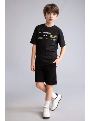 DeFacto Regular Fıt Pike Şort Erkek ÇOCUK H4606A826HS