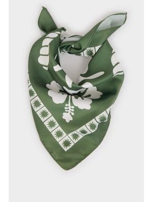 DeFacto Kadın Hayvan Desenli Saten FULAR H1630AX26SM