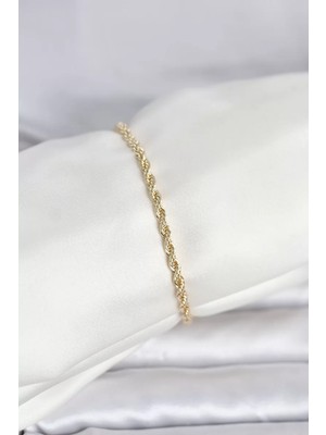 Renas Store cm 14K Gold Renk Burgu Model Kadın Bileklik - TJ-BB8279